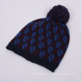 Unisex malha jacquard lábios impressão pom pom inverno chapéu morno gorro (hw153)